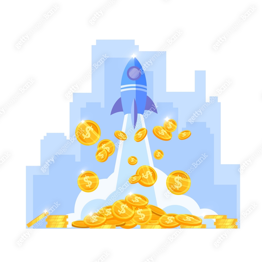 Money Incese Vector Income growth or money increase finance vector illustration with ship ...