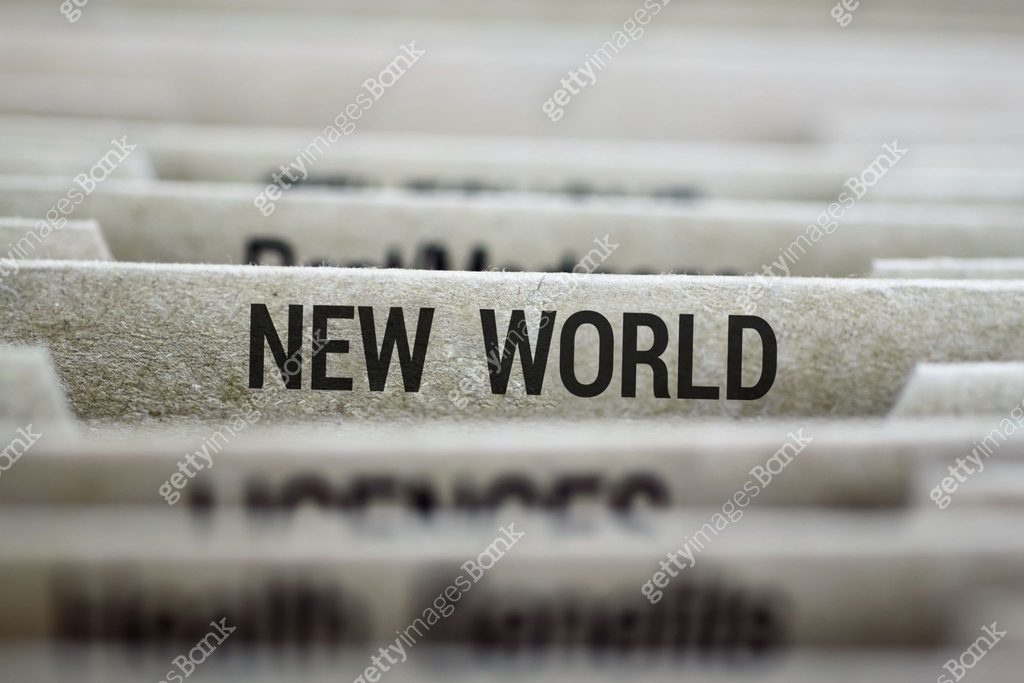 World File Folder File folder tab for new world 이미지 (1291374227) - 게티이미지뱅크