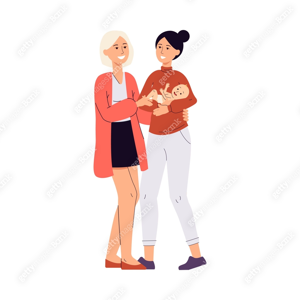 Lesbian Family With Baby Cartoon Vector Illustration Isolated On White lesbian-family-with-baby-cartoon-vector-illustration-isolated-on-white