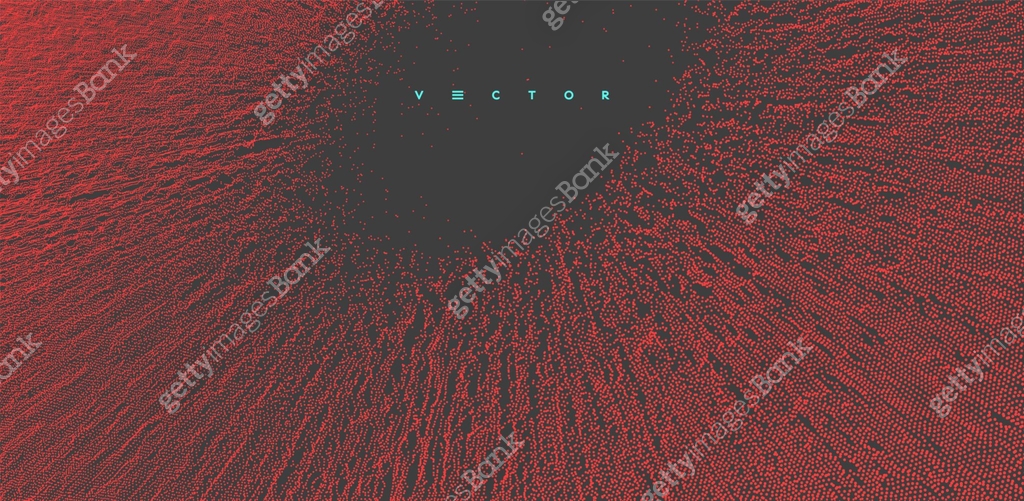 Small particles strive out of center. Array with dynamic particles ...