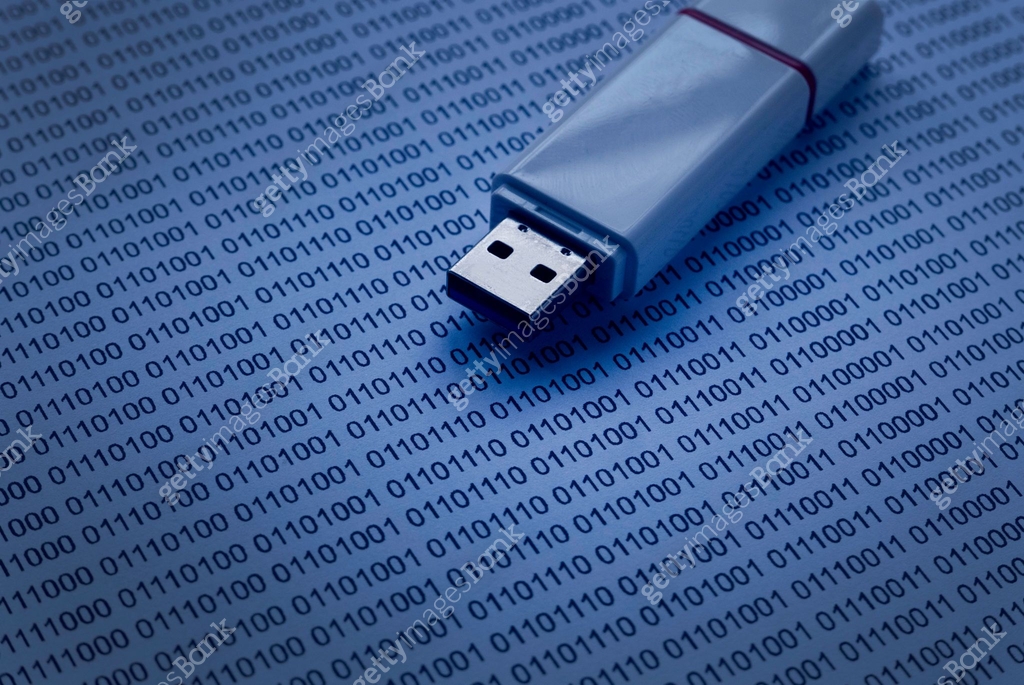 Usb Paper Selective focus of usb drive on a paper of binary code. 이미지 (1308413691 ...