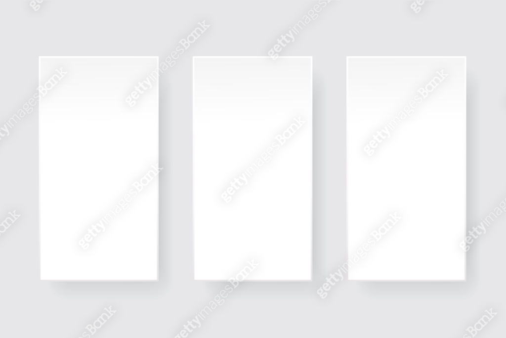 three white rectangles. Vector mock up illustration. Packaging design ...