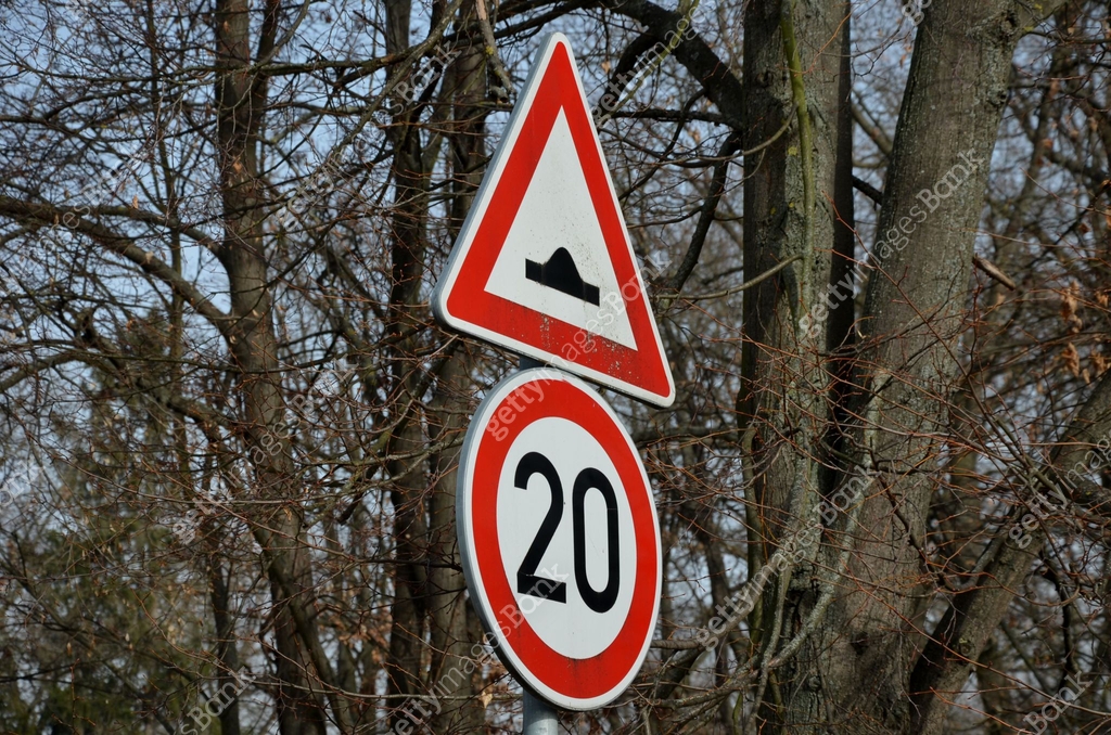 safety ramp for slowing down traffic on a residential street where ...