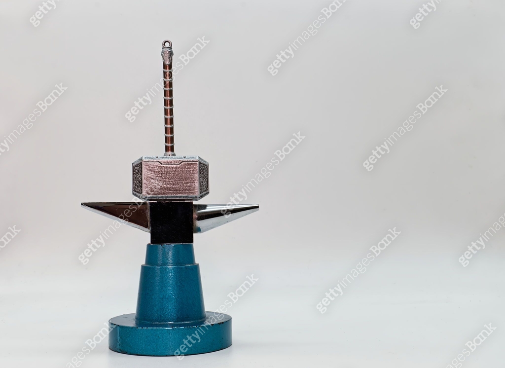 Mjolnir a legendary Viking weapon. Empty space for text. Hammer of Thor ...