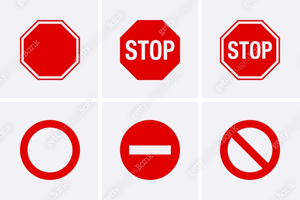 Stop sign, set, Icon traffic road. 이미지 (1313240634) 일러스트, 무료 일러스트, 아이콘 ...