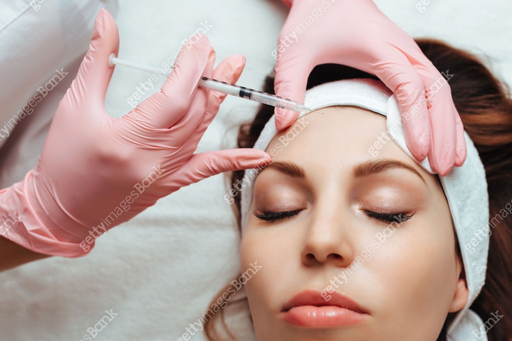 injections in the forehead cosmetology facial contouring 이미지 ...