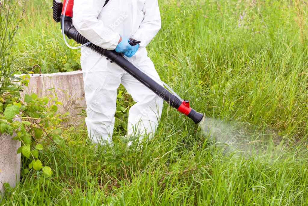 Outdoor Insecticides Pest control worker spraying insecticides or pesticides outdoor 이미지 ...