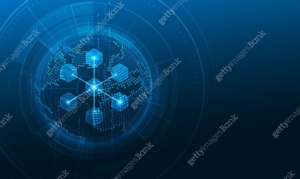 Abstract circuit networking blockchain server concept and ...