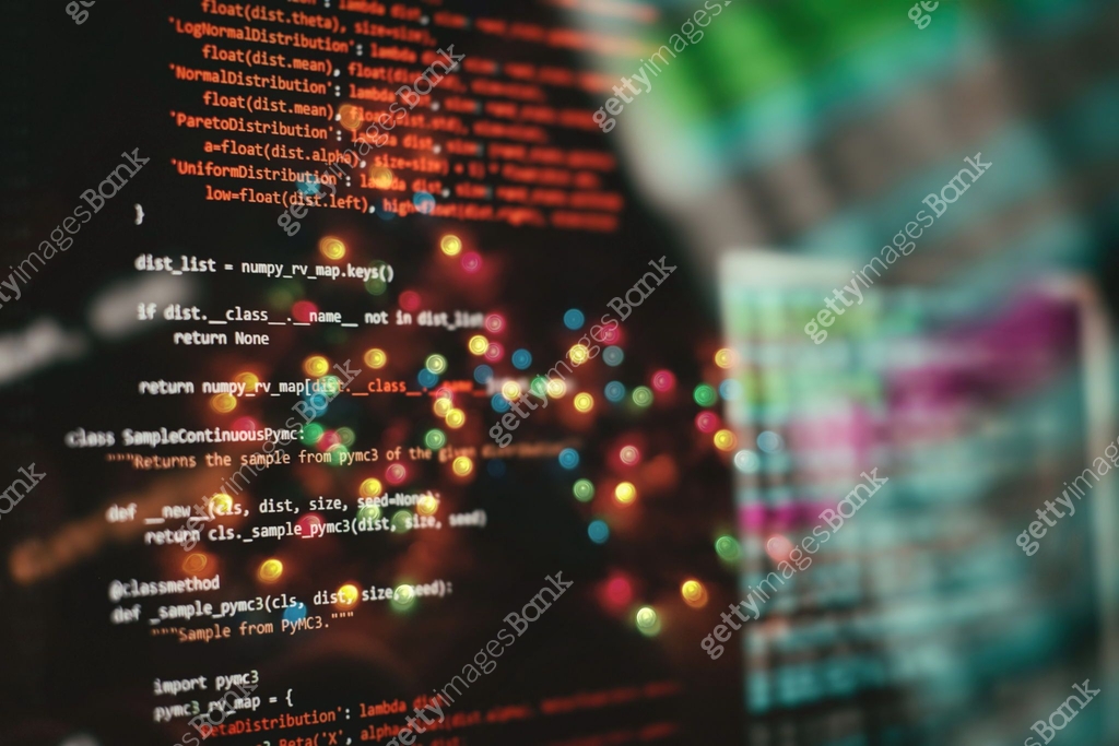 Code on the Laptop Display Closeup Photo. Modern tech. Innovative ...