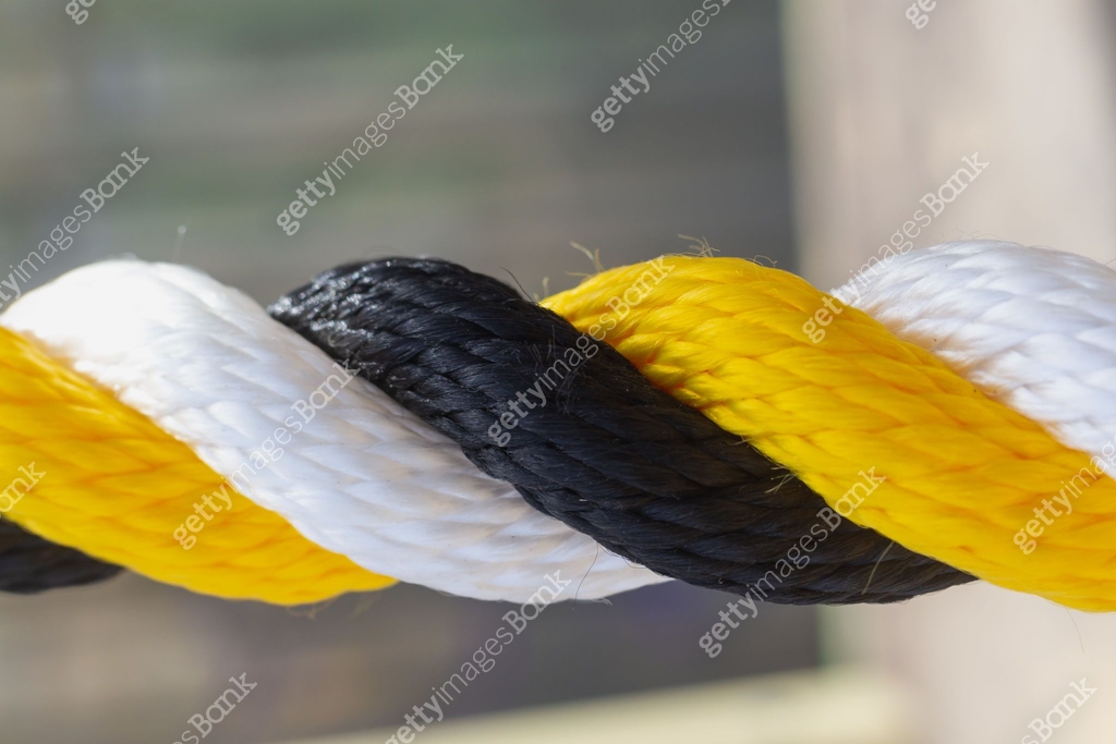 Fancy Strong Rope Strong rope made of bright colors of black, yellow, white 이미지 ...