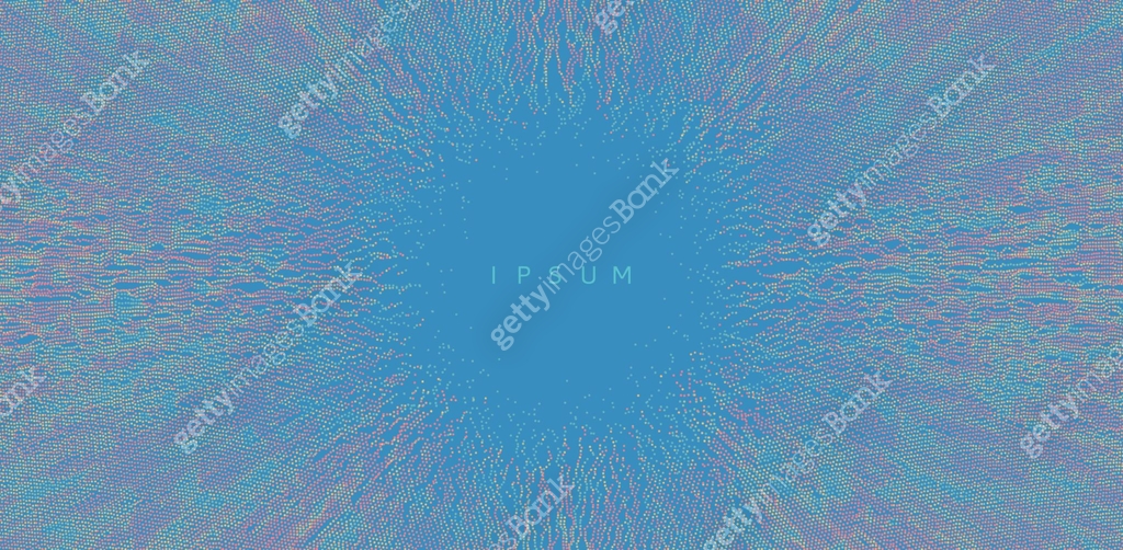 Small particles strive out of center. Array with dynamic particles ...