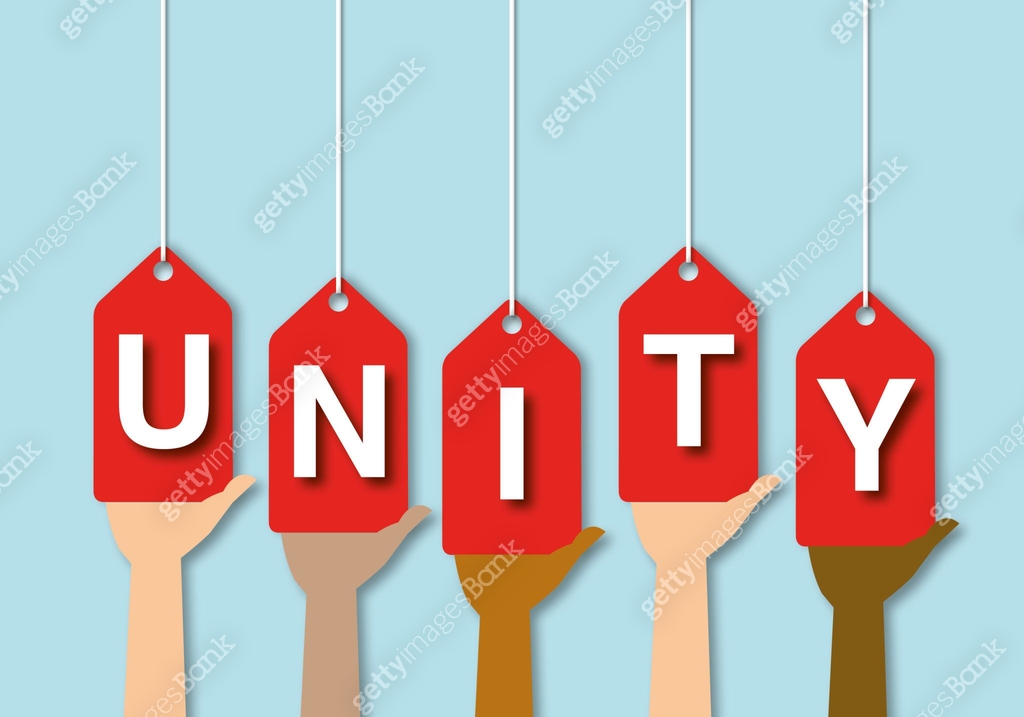 Group of people holding unity sign, unity and team concept. 이미지 ...
