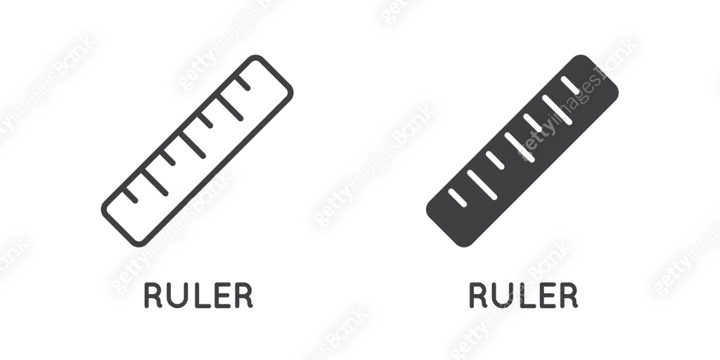 Set of Minimal Ruler and Measure Related Vector Line Icons. Perfect ...