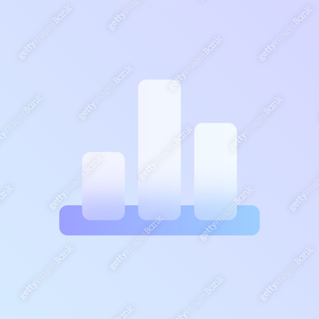 chart glass morphism trendy style icon. graph transparent glass color ...