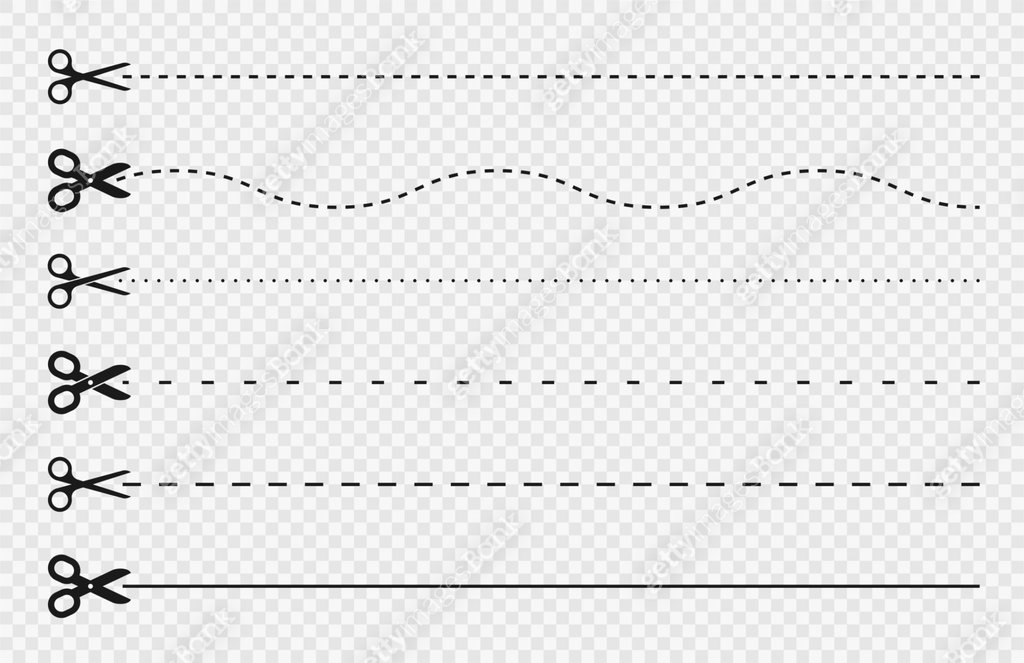 Cut Line Pdf Cut lines and dashed lines, scissors icon. Cut line guide for coupon ...