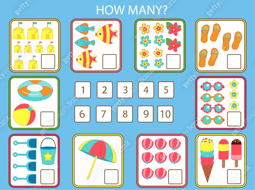 Counting educational children game. Study math, numbers, addition ...