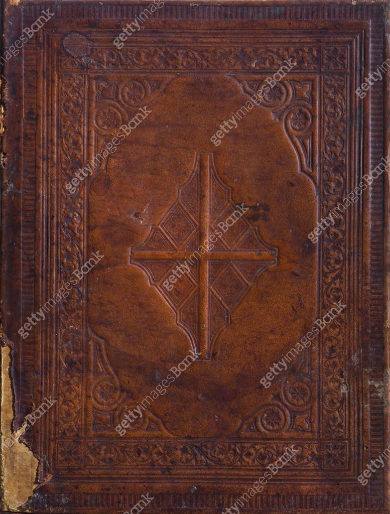 Antique leather-bound book cover texture. Ancient bible cover early ...