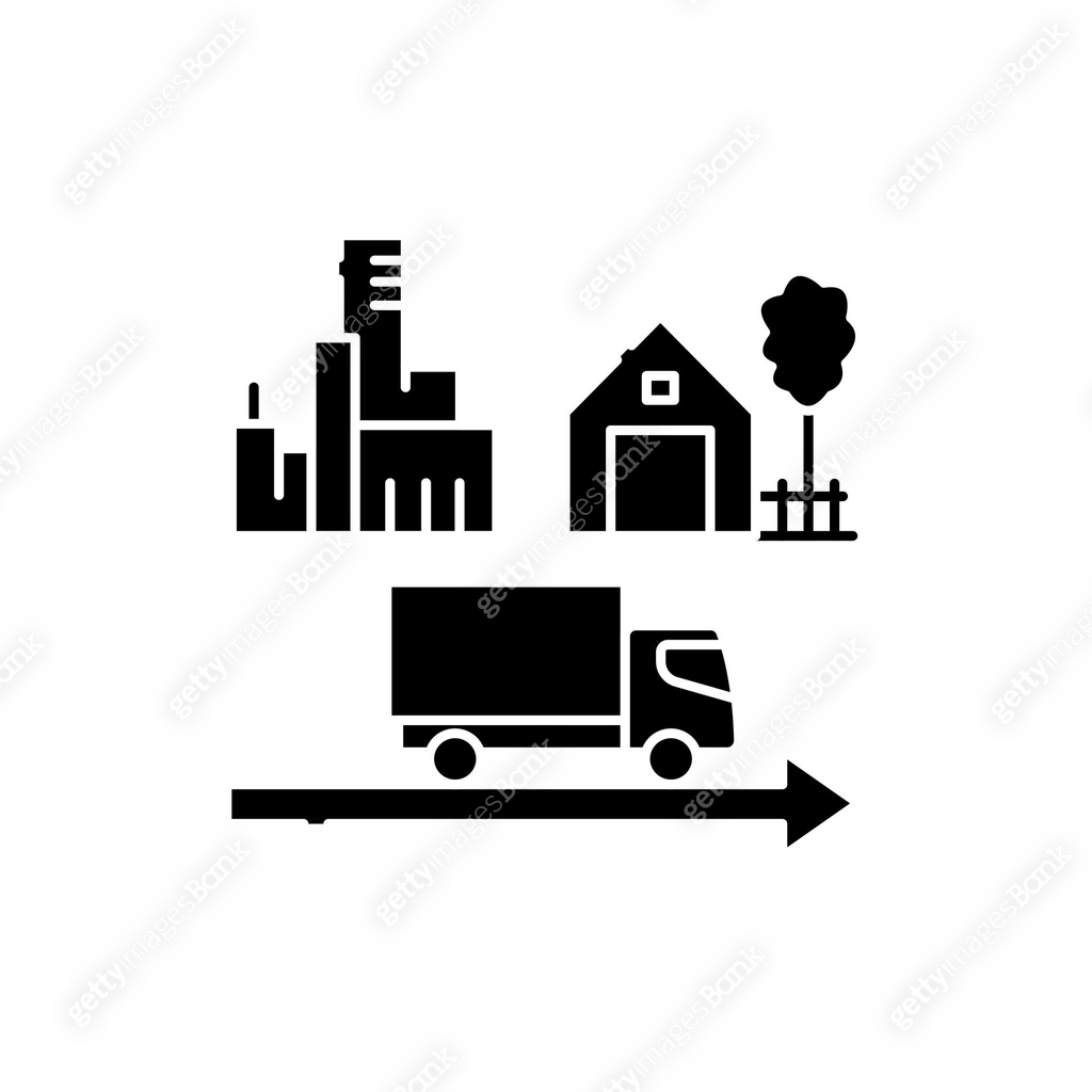 Pictogram For Moving In Moving from city to village olor line icon. Pictogram for web page ...