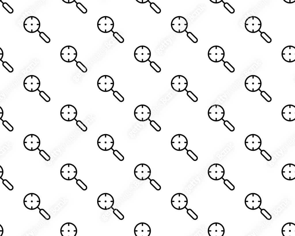 Magnifying Glass, Magnifiers Linear Vector Icons Seamless Pattern ...
