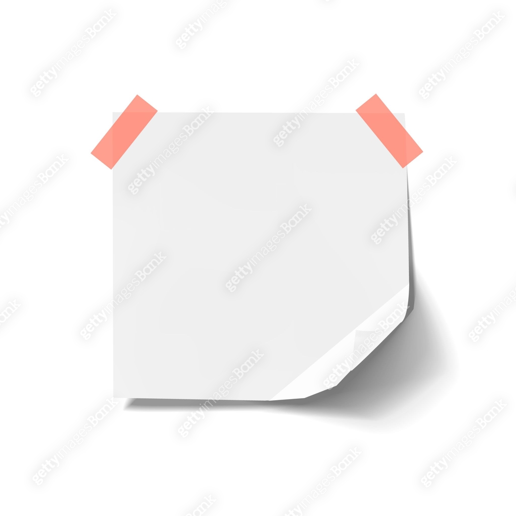 Vector white square paper and tape, blank memo sticker template. 이미지 ...