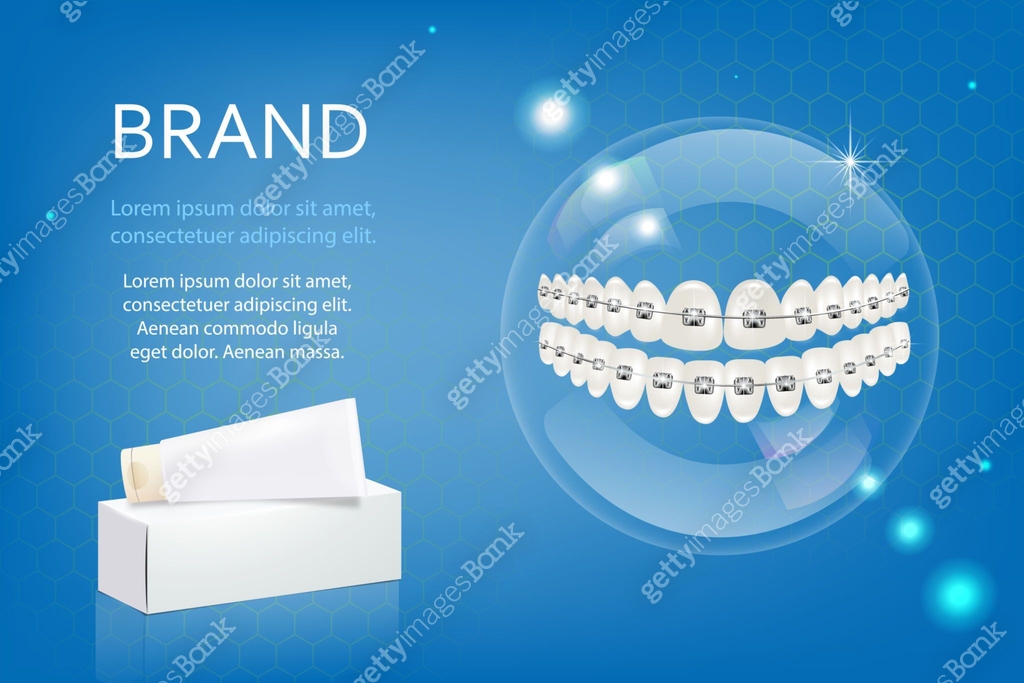 Toothpaste Key Visual Design WebVector, 3D advertising of whitening toothpaste. A graphic concept ...