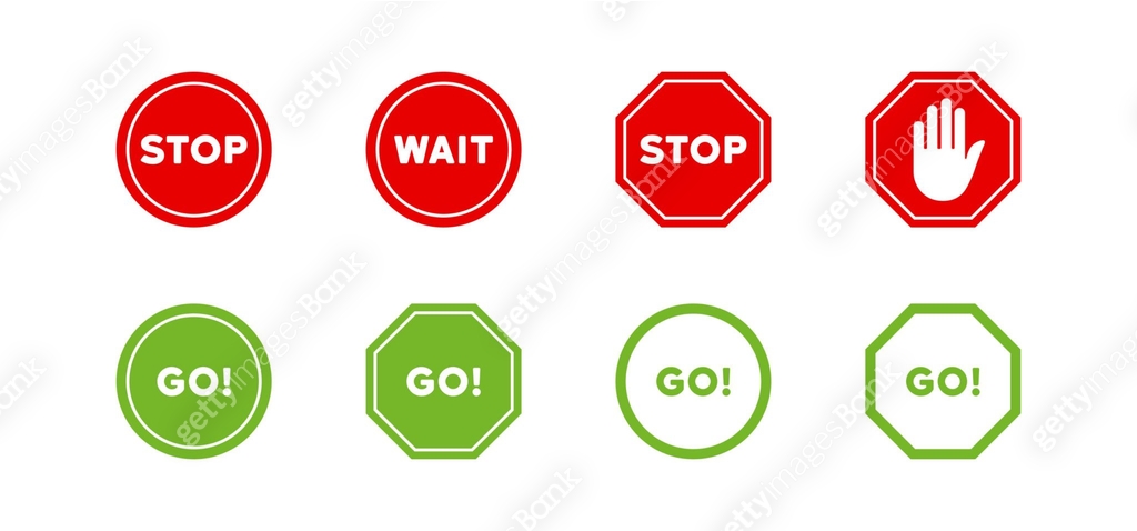 Stop sign icon set. Warning sign. Roadsign icon set. Vector line icon ...
