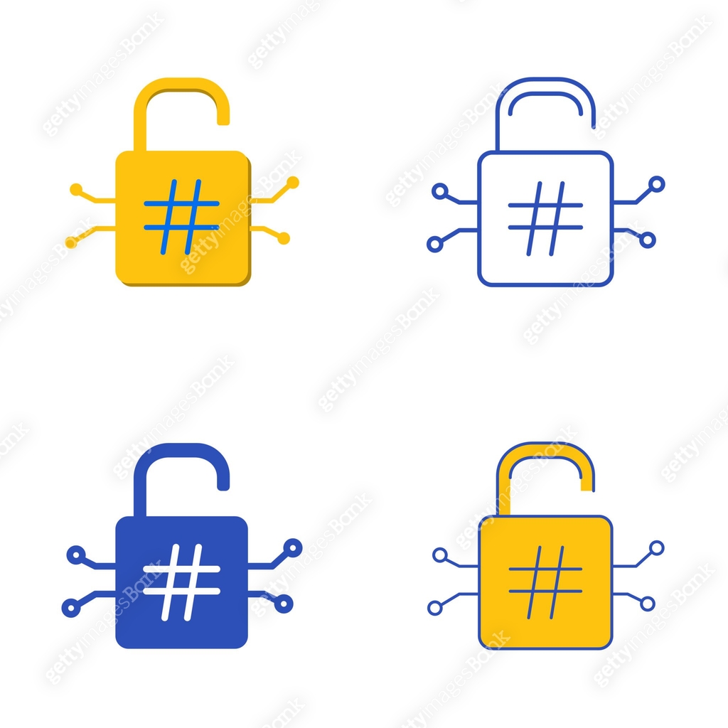 Cryptographic hash function icon set 이미지 (1372906626) 일러스트, 무료 일러스트 ...