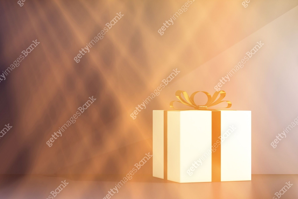 Gold Box Rays gift box with a gold bow in light rays 이미지 (1368027532) 일러스트, 무료 일러스트 ...
