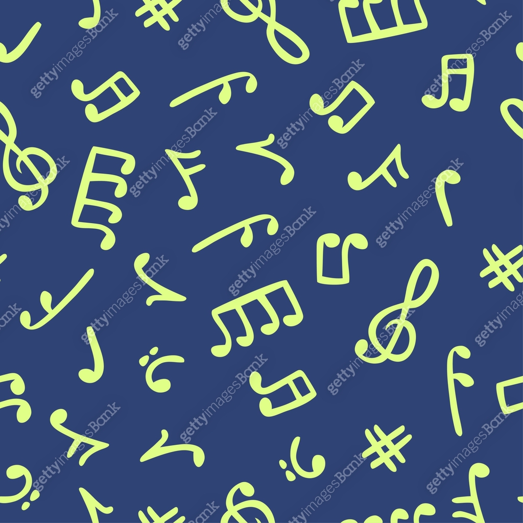 Simple pattern with music notes 이미지 (1370447866) 일러스트, 무료 일러스트 - 게티이미지뱅크