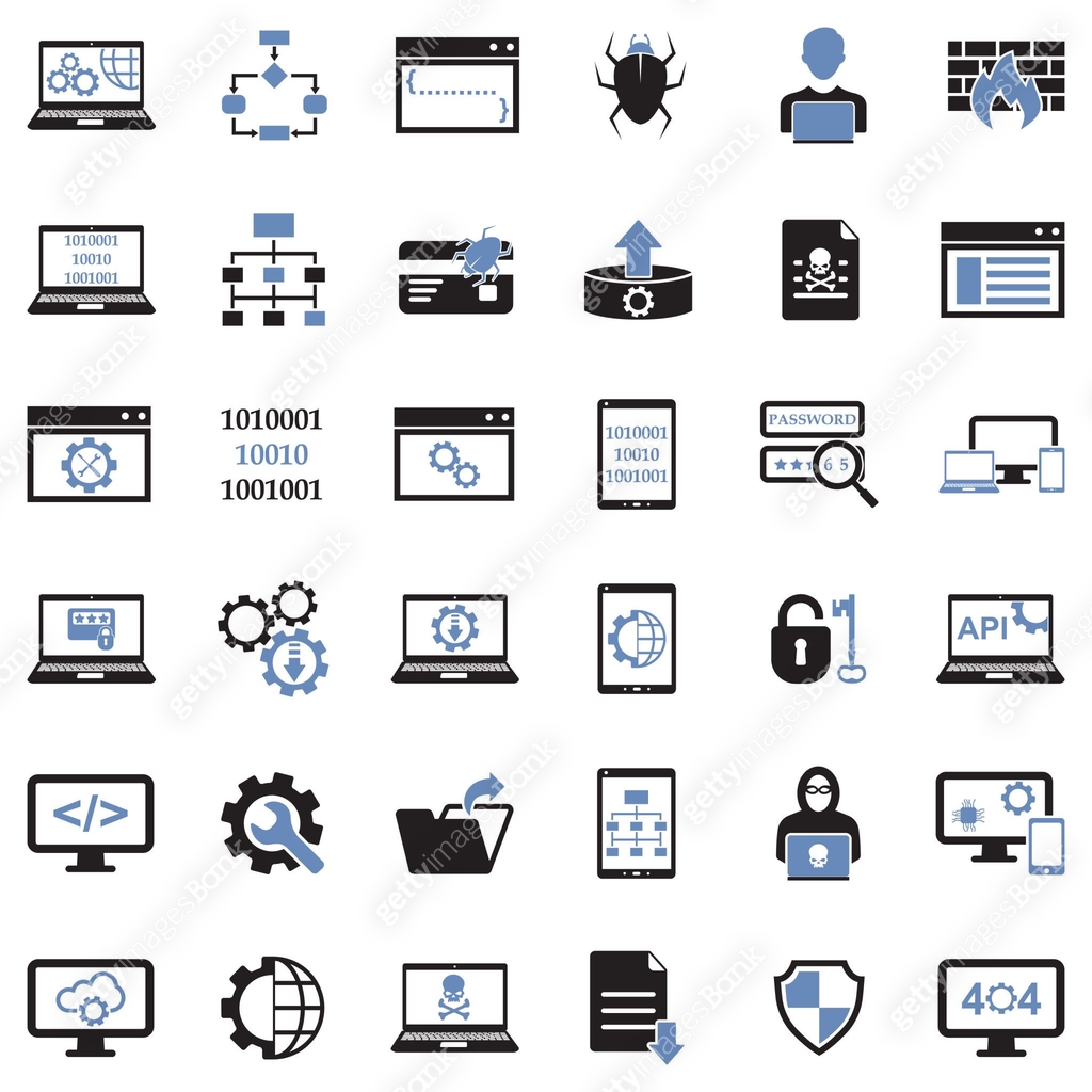Programming Icons. Two Tone Flat Design. Vector Illustration. 이미지 ...