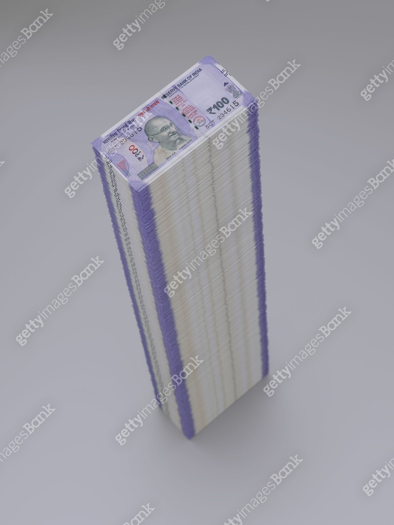 Huge Stack of Indian Rupee 100 Currency Note - 3D Illustration 이미지 ...
