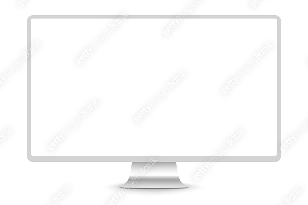 Thin Computer Frame Realistic modern thin frame display computer monitor vector ...