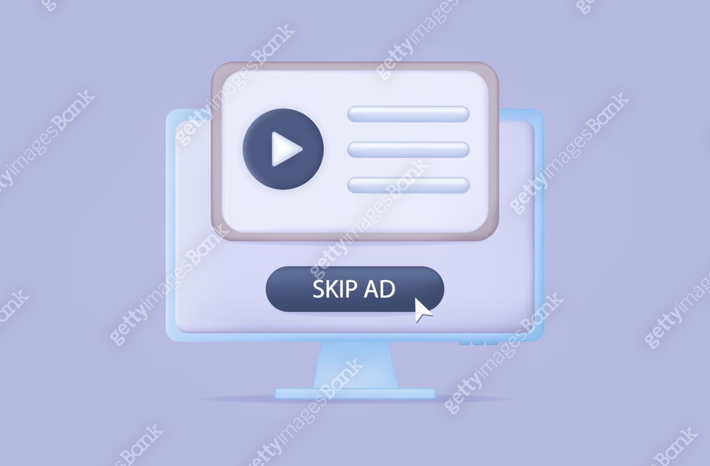 3d button skip ads on the computer. Apply to stop, continue prohibited ...