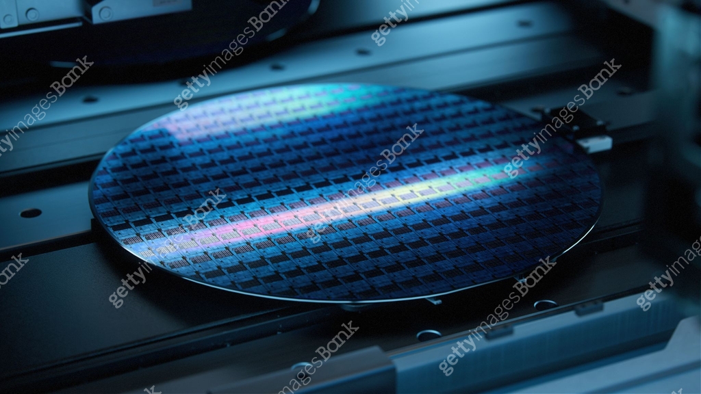 Silcomp Production Silicon Wafer During Production at Advanced Semiconductor Foundry, that ...