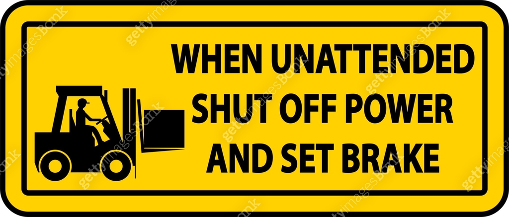 Set Off Sign Shut Off Power and Set Brake Label Sign On White Background 이미지 ...