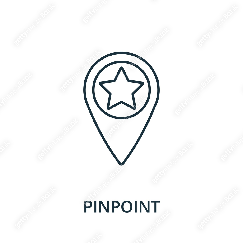 Pinpoint icon. Line style element from navigation collection. Thin ...