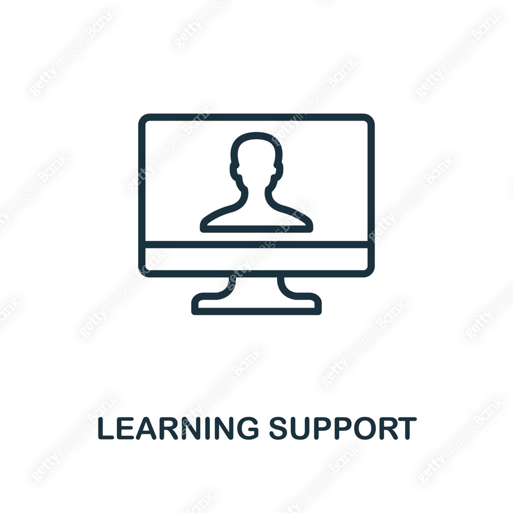 Learning Support icon outline style. Thin line creative Learning ...