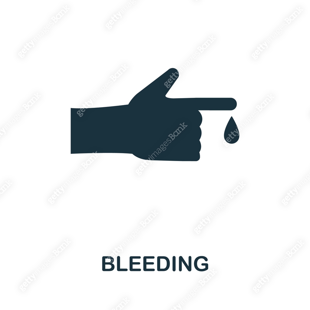 Bleeding icon. Simple element from medical services collection. Filled ...