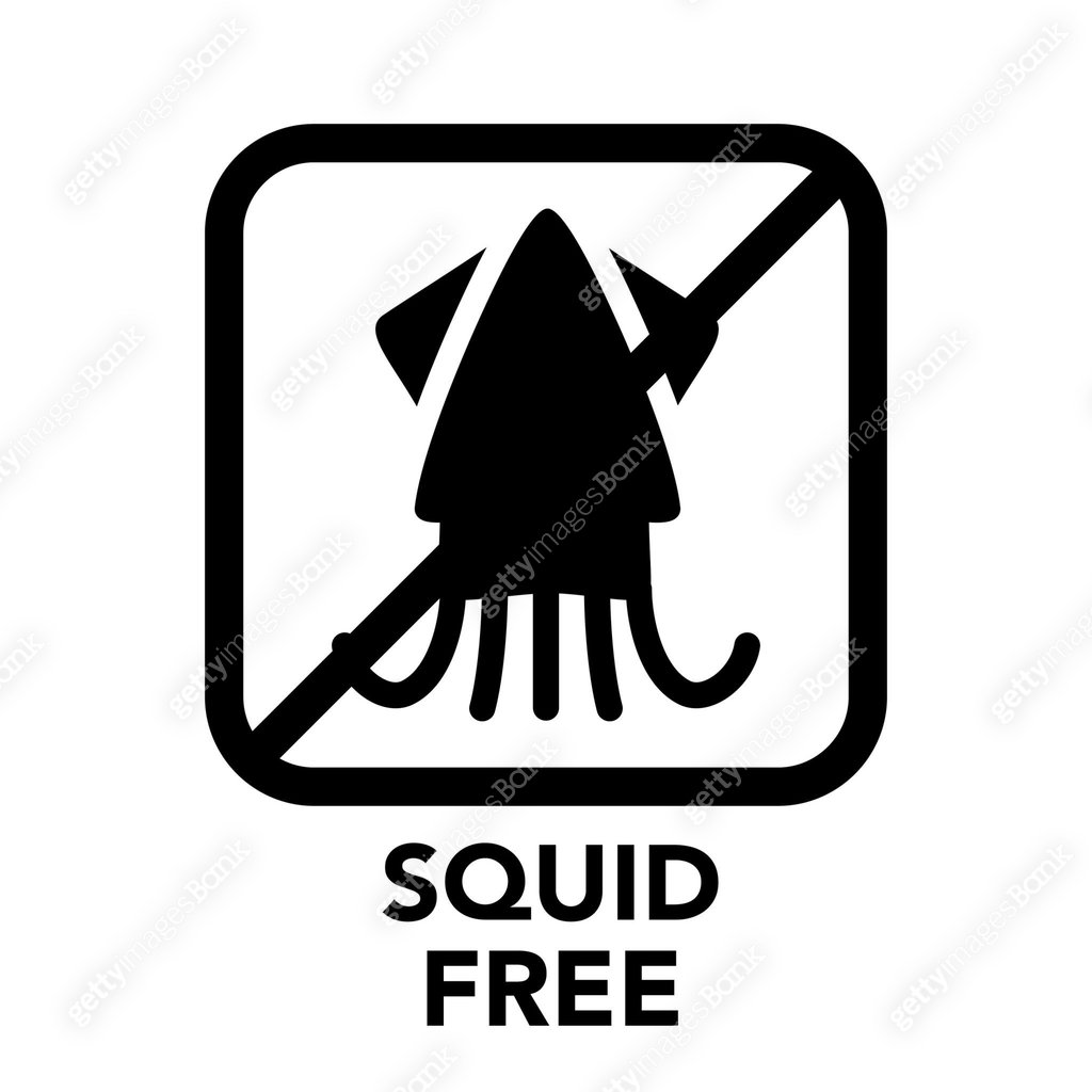Square frame squid free icon, one of the food allergy icons set 이미지 ...