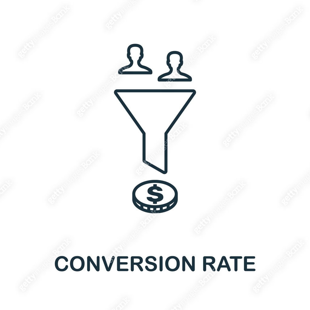 Ignoring Conversion Icon Conversion Rate icon. Simple line element from affiliate marketing ...
