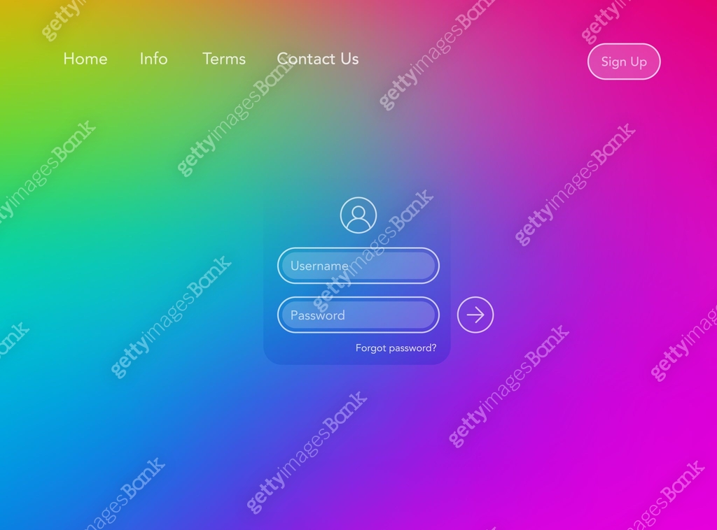Sign In Screen Log On Login Sign In Screen Blur Gradient Background 이미지 (1395905601 ...