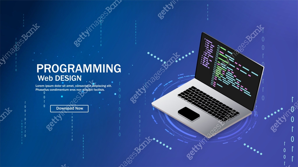 Software, web development, programming concept. Abstract programming ...