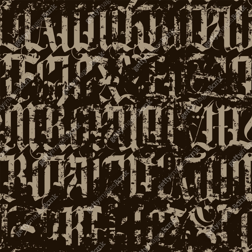 Gothic Ransom Letters Vector Seamless pattern of capital Gothic letters 이미지 (1399953281) 일러스트 ...