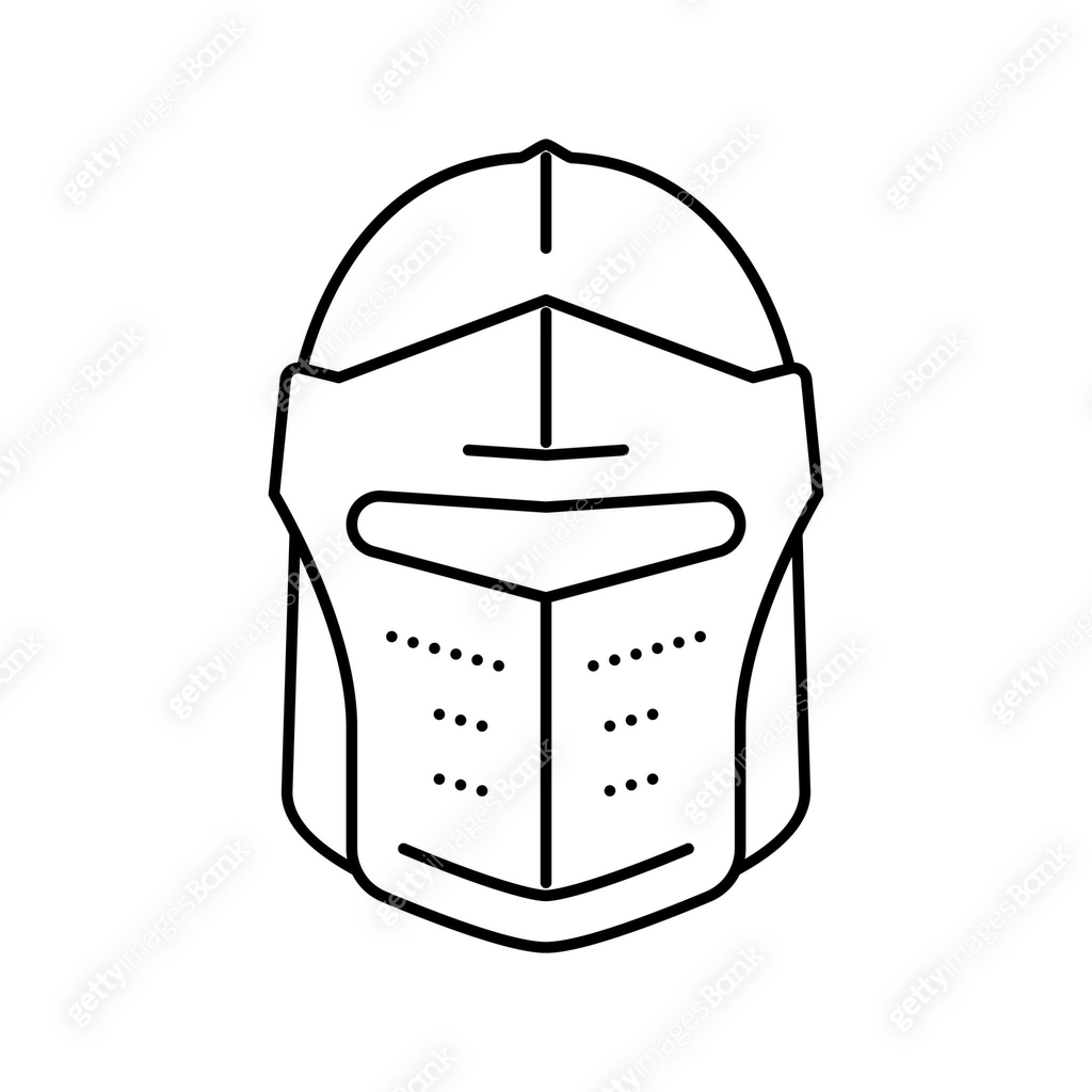 helmet knight line icon vector illustration 이미지 (1399355124) 일러스트, 무료 ...