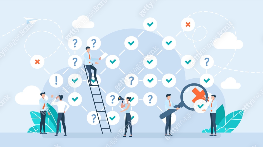 Business chart web finance faq concept. Flowchart icon. Question ...