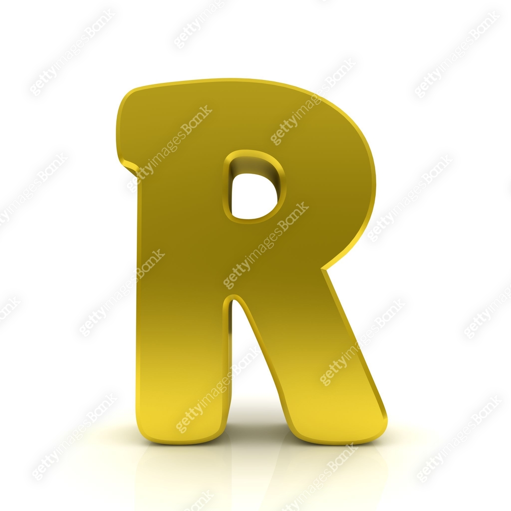 Yellow Capital R Image R letter golden yellow capital letter 3d rendering 이미지 (1398463047 ...