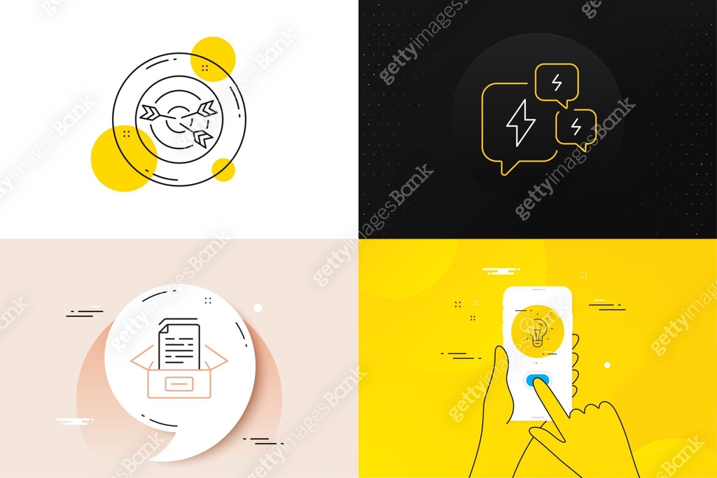 Targeting Style Boxes Minimal set of Targeting, Documents box and Stress line icons. For web ...