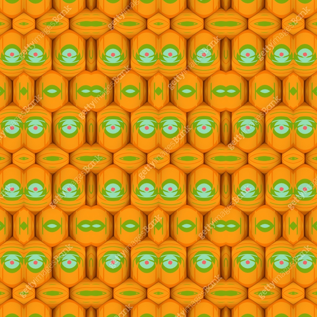Pattern of rounded rectangles covered multicolored texture. Modern 3d ...