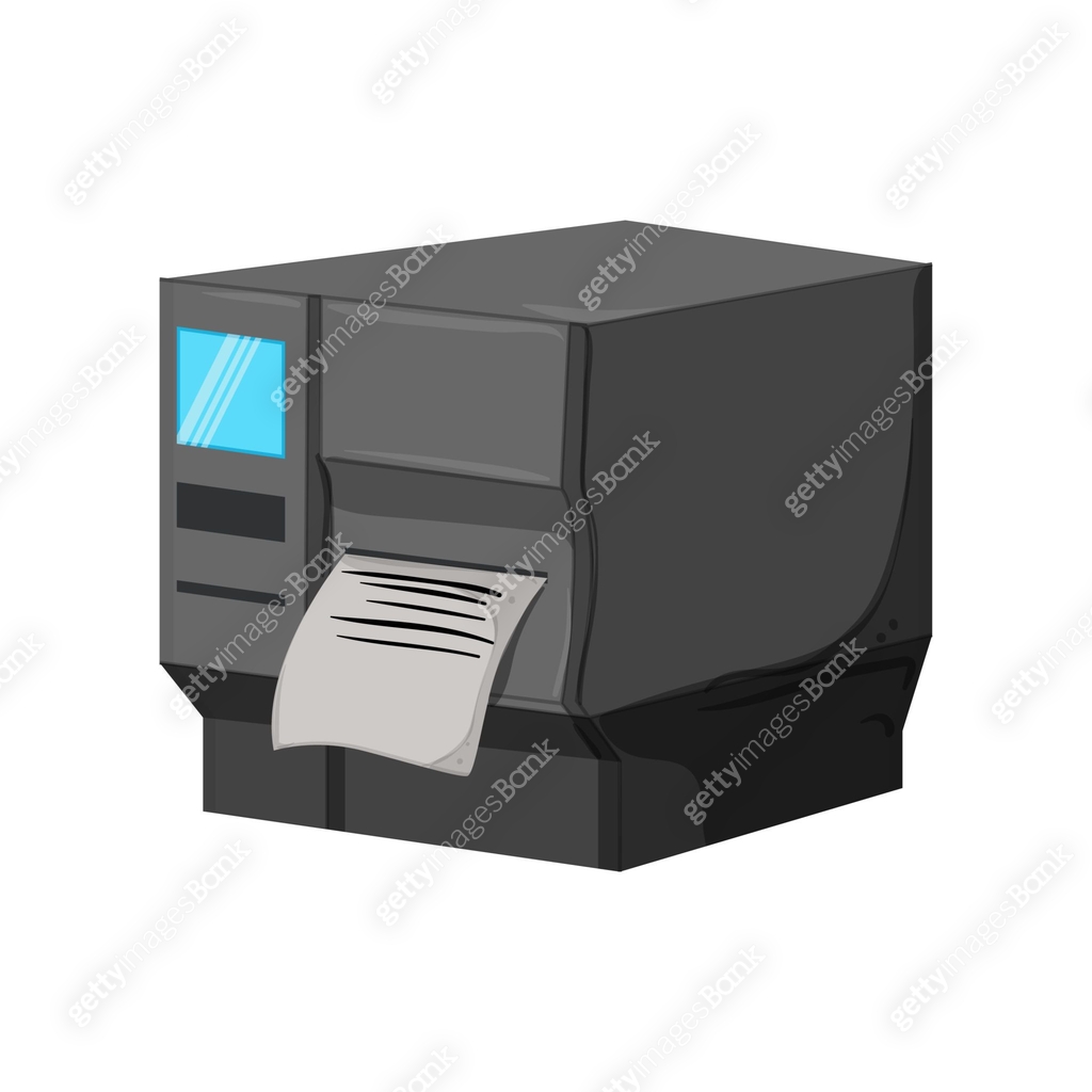 scanner printer paper cartoon vector illustration 이미지 (1401920458) 일러스트 ...