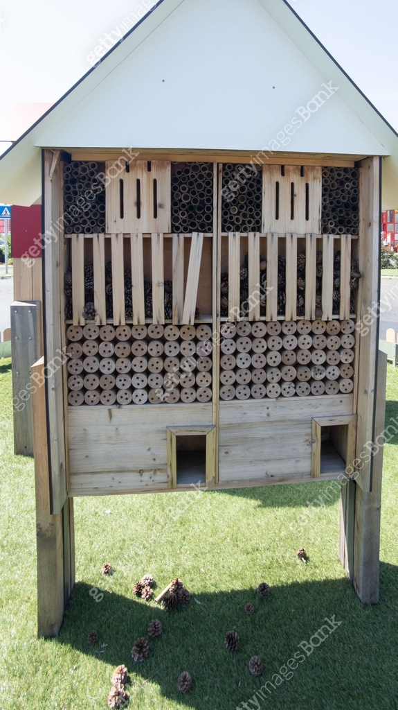 Insect Bank bug hotel insect house wooden give protection and nesting aid to bees ...